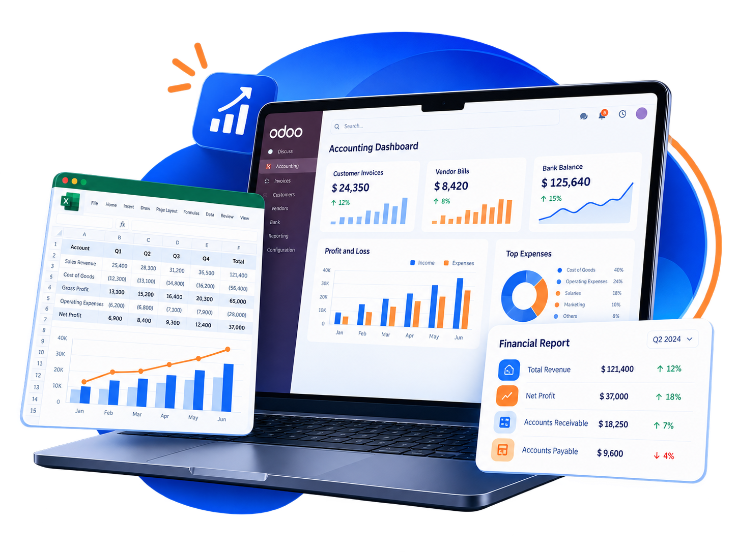 تطبيق عملي على Excel وOdoo للمحاسبين